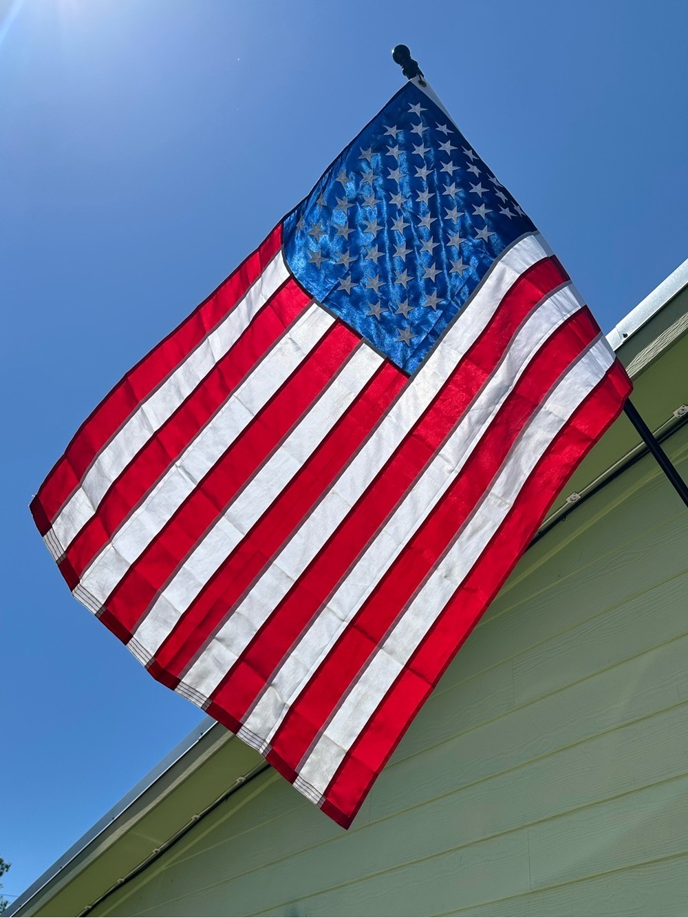 American Flag 3x5 Outdoor VERY DURABLE Nylon Embroidered Stars Brass Grommets